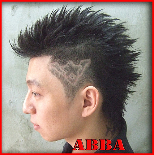 abba+/+耍酷刻剪发型