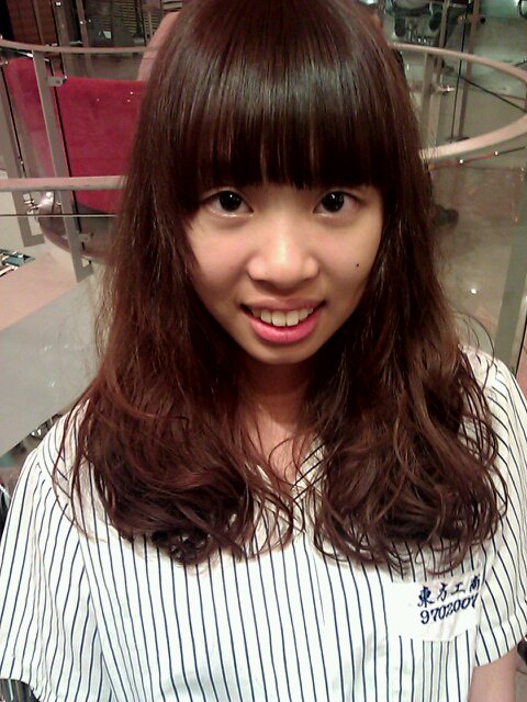 \首席发型\candy染发咖啡橘+温朔中大卷造型